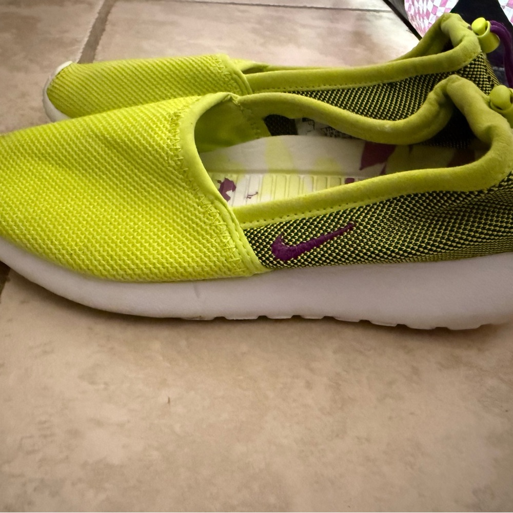 Nike Yellow and Purple Athletic Shoes